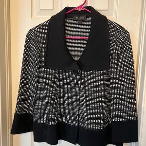 St. John black and white jacket. Size 12. EUC